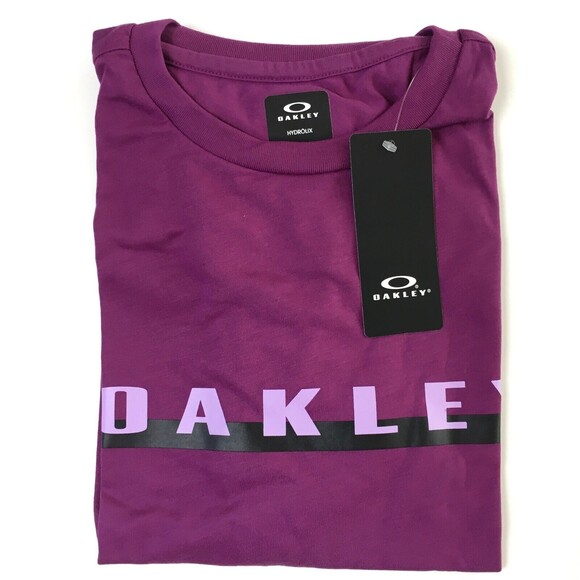 NWT MEN'S OAKLEY Hydrolix BARK SS TEE SHIRT Dark Purple SMALL - Picture 4 of 6